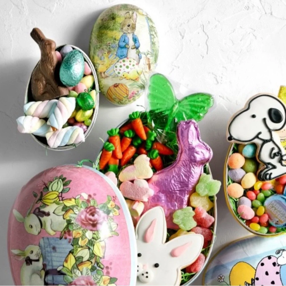 Williams Sonoma Hand Crafted Papier-Mache Eggs Set/4 🐇